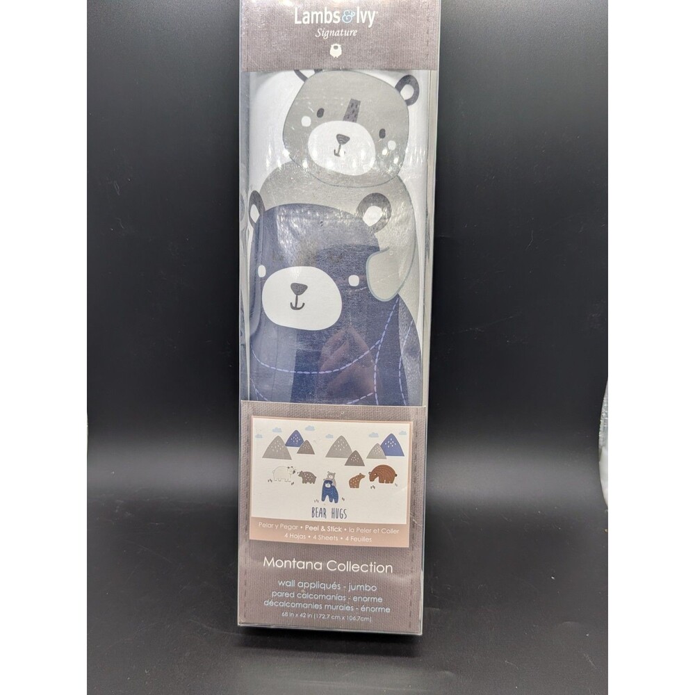 Lambs & Ivy Signature Montana Bear Hugs Jumbo Wall Appliques Decals 680048 NEW